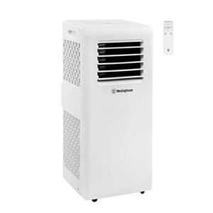Westinghouse WPac10000 10000BTU ASHRAE/6000BTU DOE Portable Air Conditioner For Rooms Up To 300 Square Feet, Home Dehumidifier, 3-Speed Fan, Programmable Timer, Remote Control, Window Installation Kit