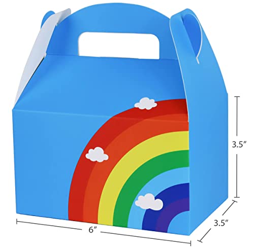 Naleyber Rainbow Party Favor Treat Boxes 16pcs Thickened Paper Gift Gable Box, Candy Snack Goodie Bag for Birthdays, Wedding, Holidays, Vivid Colored | The Storepaperoomates Retail Market - Fast Affordable Shopping
