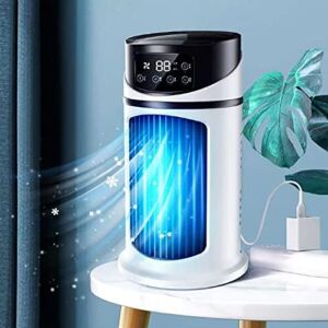 Aaihamo Air Condi-tioner F-an, Air Coo-ler Home Dormitory Office Desktop Humidification Electric F-an USB Multi-Function Timing Air Condi-tioning F-an