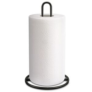 Paper Towel Holder Countertop, Black Paper Towel Holder Stand, Kitchen Paper Towels Holder Stand, Paper Towels Holder for Large Size Rolls by Bathth (Black)……