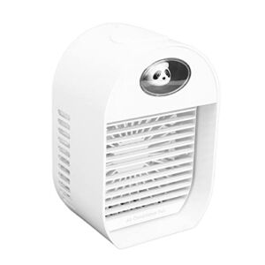 Rosvola Cooling Fan, 100ml Air Cooler, LED Night Light, USB Powered, 3 Gears for Bedroom White