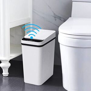 Anborry Bathroom Smart Touchless Trash Can 2.5 Gallon Automatic Motion Sensor Rubbish Can with Lid Electric Waterproof Narrow Small Garbage Bin for Kitchen, Office, Living Room, Toilet, Bedroom, RV