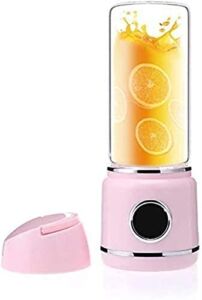 Personal Blender Portable Blender, Personal Blenders Smoothies And Shakes, Handheld Fruit Mixer Machine 14.8oz USB Rchargeable Juicer Cup (Color : Pink)