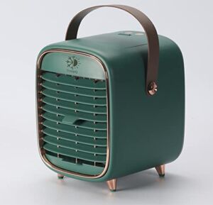 TempQ – Portable Air Conditioner – Personal Air Cooler – Quiet, Cordless & Rechargeable – Vintage Style – Evaporative Mini Fan – Three Speed Personal Air Conditioner – Easy to Use Portable Cooler