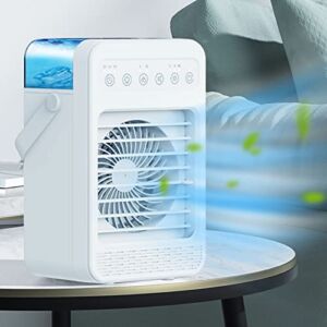 TooAixin Personal Air Cooler, Evaporative Ultra Portable Personal Air Cooler with 7 Colors LED Light, 4 Wind Speeds, 2 Refrigeration, 2/4/6Timer, 2 Spray Modes and 600ml large tank for Office, Home, Bedroom, Dorm, Travel