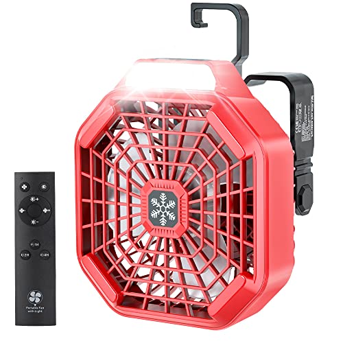 Tent Fan Camping Fan For Milwaukee Fan Cordless Fan, WaxPar USB Floor Fan with Light Compatible with Milwaukee M18 Battery Powered Fan 18V Li-Ion Battery, Remote, Timer | The Storepaperoomates Retail Market - Fast Affordable Shopping