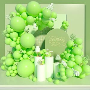 Ponamfo Green Balloon Arch Kit – 120Pcs 18″+12″+10″+5″ Lime Green Mette Balloons Garland Kit Different Size as Birthday Party Balloons Gender Reveal Balloons Baby Shower Balloons Wedding Anniversary