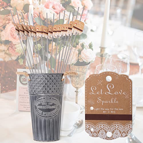 100pcs Rustic White Lace Wedding Sparkler Tags with Match Holder and Striker Send Off Exit Tags for Wedding, Kraft Paper | The Storepaperoomates Retail Market - Fast Affordable Shopping