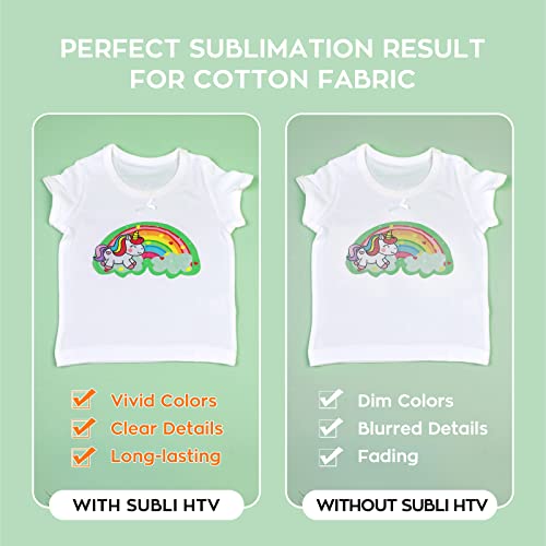 HTVRONT Clear HTV Vinyl for Sublimation – 12″ X 5FT Upgraded Matte Sublimation Vinyl – Wash Durable Clear Dye Sub HTV for Light-Colored Cotton Fabric | The Storepaperoomates Retail Market - Fast Affordable Shopping
