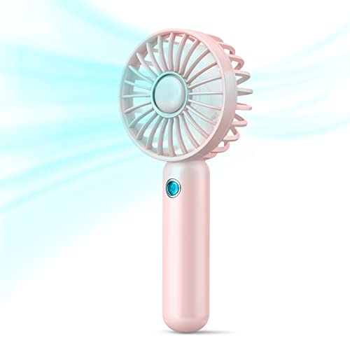 CIVPOWER Mini Handheld Fan, Portable USB Rechargeable Fan, Battery Operated Small Pocket Fan, 3 Speeds Adjustable, for Home Office Indoor Outdoor Travelling, Pink | The Storepaperoomates Retail Market - Fast Affordable Shopping