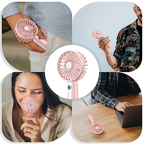 CIVPOWER Mini Handheld Fan, Portable USB Rechargeable Fan, Battery Operated Small Pocket Fan, 3 Speeds Adjustable, for Home Office Indoor Outdoor Travelling, Pink | The Storepaperoomates Retail Market - Fast Affordable Shopping