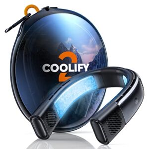 TORRAS COOLIFY 2 Neck Air Conditioner Long Endurance Edition, Wrap-around Cooling Neck Fan, Smart Portable Neck Fan, Personal Fan 9-Mode, Bladeless Fan No Falling, Neck Cooler & Heater, Starry Black