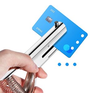 Single Hole Punch Heavy Duty Hole Punch, 1/8 inch Hole Punch, Paper Punch Portable Hand Held Long Hole Punch Small Hole Puncher for Tags Paper Cards Plastic Cardboard(1/8″-3mm Hole)