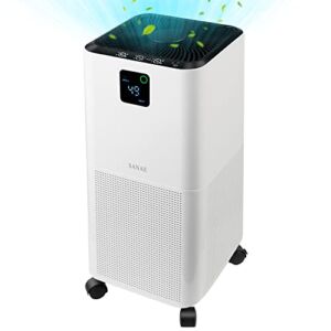 Air Purifier, HEPA Filter Air Cleaner for Home, PM2.5 Sensor, CADR 500m³/h, Sleep Mode, Timer, Kis Lock, Removes 99.9% of Smoke , Pets, Mold, Dust (645 sq ft)