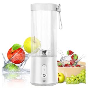 Gratulatio Personal Size Blender, Portable Blender, Smoothie Blender for Shakes and Smoothies, 15Oz Travel Juicer Cup Baby Food Mixing Juicer Machine with 6 Blades & 4000mAh Rechargeable Battery
