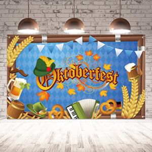 Oktoberfest Backdrop for Photography Oktoberfest Banner Fall German Bavarian Oktoberfest Beer Party Decorations and Supplies for Home Party