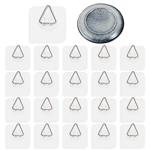Wall Plate Hanger Display Holder – 20 Pack Invisible Vertical Plate Holders – Plastic Plate Hangers for The Wall – 2.4 Inch Adhesive Picture Hanger – Hanging Hooks for Decorative Plates and Wall Art | The Storepaperoomates Retail Market - Fast Affordable Shopping