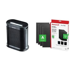 Honeywell HPA300 HEPA Air Purifier Extra-Large Room (465 sq. ft), Black & HRF-A100 Pre Kit air purifier filter, HPA 100, Black ( Packaging May Vary )