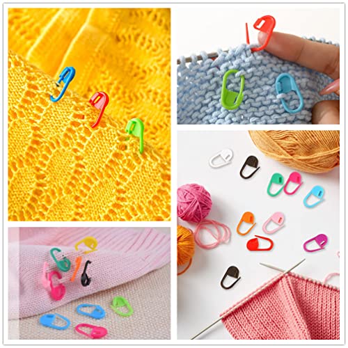 Stitch Markers 10 Colors Knitting Crochet Locking 160Pcs Stitch Needle Clip Counter with 3 Plastic Needle Randomly (Multicolor-120 pcs) | The Storepaperoomates Retail Market - Fast Affordable Shopping