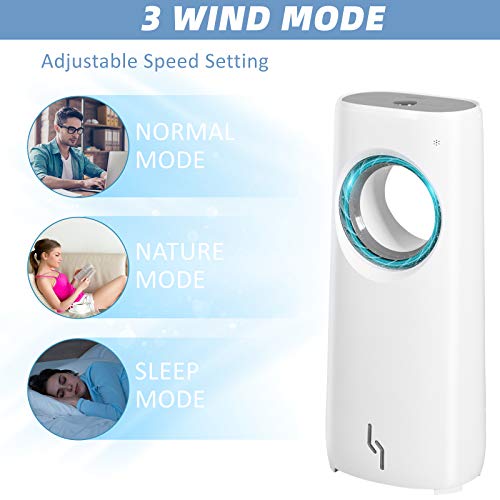 Portable Fan Air Cooling Fan Air Cooler Bladeless Evaporative Cooler 120 Degrees Auto Swing /Humidify/Purify Function with Remote Control and LED Display | The Storepaperoomates Retail Market - Fast Affordable Shopping