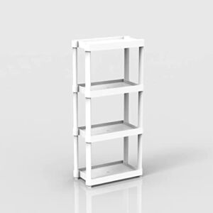 Decorelax 4-Shelf Tier Plastic Multi-Purpose Tool Holder Shelf Storage Rack (White)