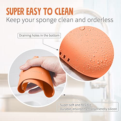 Sophie & Panda Silicone Sponge Holder for Kitchen Sink Bags Set of 2 – Easy to Use Soap Holder No Installation Needed Kitchen Sink Caddy – Kitchen Sink Organizer Set of 2 White and Grey | The Storepaperoomates Retail Market - Fast Affordable Shopping