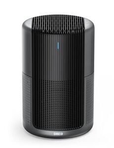 Dreo Air Purifiers for Bedroom, H13 True HEPA Filter, Air Cleaner for Pets Hair, 20dB Low Noise, PM2.5 Sensor, Remove 99.97% 0.3 μm Dust Pollen for Home Large Room, Black and Graphite (DR-HAP002P)