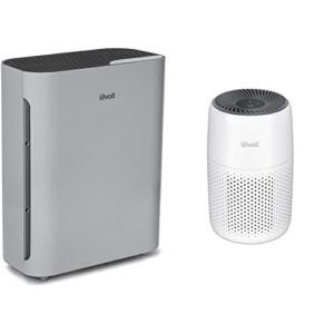 LEVOIT Air Purifiers for Home Large Room, Grey & Air Purifiers for Bedroom Home, HEPA Filter Cleaner, White
