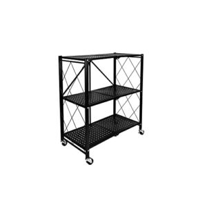 TratoKS 3-Tier Metal Rolling Trolley Cart Utility Rack Storage Shelves Holder Organization and Storage Storage Shelves Bakers Rack Shelves for Wall Storage Shelving Unit Storage Organizer Storage s