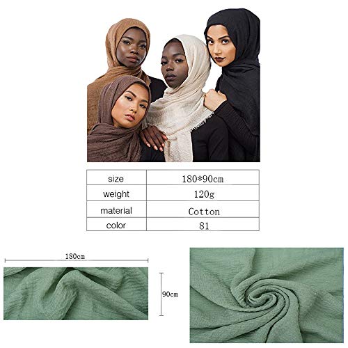 QYMY 4pcs Set Hijab Muslim Head Scarf Solid Color Long Scarf Wrap Scarves Cotton Scarf for Women Fashion L70.7?xW35.4? QY414 (Black+White+Deep coffee+Coffee(4pcs set?)) | The Storepaperoomates Retail Market - Fast Affordable Shopping