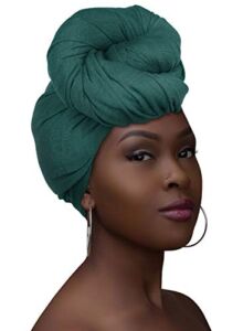 Head Wraps for Black Women with Natural Hair Turbans Jersey Hijab Knit Headwraps African Silk Hair Wrap