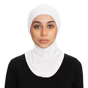 Ninja Cotton Jersey Inner Neck Under Scarf for Hijabs White