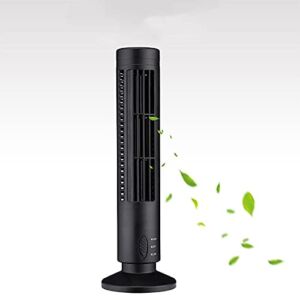 drppepioner USB Tower Fan Bladeless Fan Tower Electric Fan Mini Vertical Air Conditioner Household Leafless Tower Fan Cooling Fan Air Circulation Coolers for Home 4×13 In (Black)