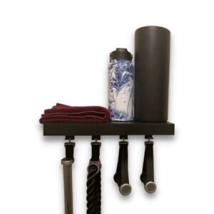 EKKLEKTIC 16 inch Tonal Accessory Floating Shelf Black – with 4 Brackets / Mounts / Clips pre-Installed