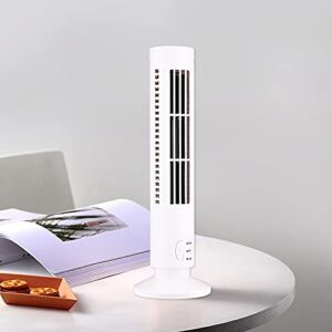 drppepioner USB Tower Fan Bladeless Fan Tower Electric Fan Mini Vertical Air Conditioner Household Leafless Tower Fan Cooling Fan Air Circulation Coolers for Home 4×13 In (White)