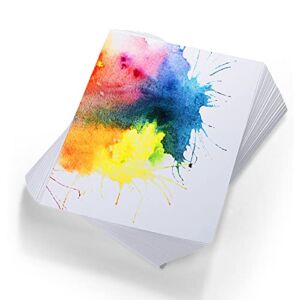 60 Sheets Watercolor Paper White Cold Press Paper Pack for Kid Child Watercolor Drawing Student Artist (5 x 7 Inch)