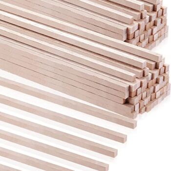 Balsa Wood Sticks 1/8 x 1/8 x 12 Inch Hardwood Square Dowels Unfinished Wooden Strips for DIY Molding Crafts Projects Making (150 Pieces) | The Storepaperoomates Retail Market - Fast Affordable Shopping