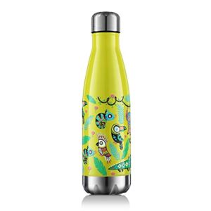 Edmyre 17 Oz Stainless Steel Vacuum Insulated Water Bottle, Double Walled Cola Shape Thermos, 24 Hours Cold, 12 Hours Hot, Reusable Metal Water Bottle, Leak-Proof Sports Flask