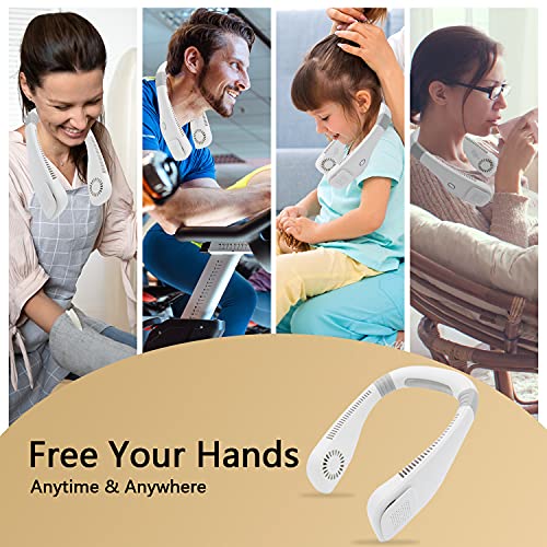 Portable Neck Fan,Bladeless USB Rechargeable Personal Hands-Free Battery Operated Mini Wearable Sports Cooling Hanging Air Conditioner Fan | The Storepaperoomates Retail Market - Fast Affordable Shopping