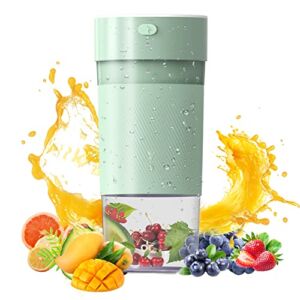 Lamar Portable Blender, Personal Size Blender for Smoothies, Juice and Shakes, Mini Blender with Powerful Motor 2000mAh Rechargeable Battery, Six Blades, 300ml,for Home, Travel, Office, Outdoor(green)