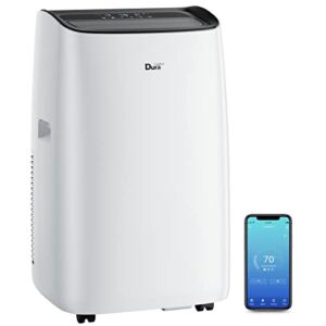 DuraComfort Smart Portable Air Conditioners, 12000 BTU(Ashrae) /8150 BTU (SACC) Quiet AC Unit, Built-in Dehumidifier and Fan Modes, Mobile App, Cools up to 450 Sq. Ft, White