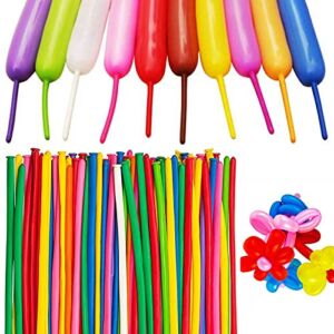 260 Long Balloons, 100Pcs Premium Quality Pastel Latex Twisting Balloons for Birthday Wedding Festival Party Assorted Color