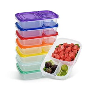 Bento Box Adult Lunch Box,Kids Reusable Meal Prep Containers With Lids Fruit Vegetable salad Snack Food Storage Container Boxes Suitable for School Work Picnic and Travel(7-Piece Set)