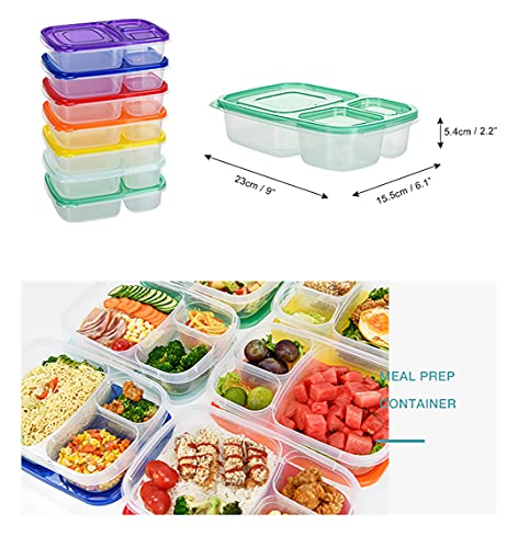 Bento Box Adult Lunch Box,Kids Reusable Meal Prep Containers With Lids Fruit Vegetable salad Snack Food Storage Container Boxes Suitable for School Work Picnic and Travel(7-Piece Set) | The Storepaperoomates Retail Market - Fast Affordable Shopping