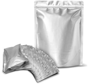 THE MYLAR COMPANY 25 Mylar Bags 1 Gallon THICK for Long Term Food Storage – 9.4 Mil – 10″ x 14″ ; Airtight Vacuum Sealing Resealable Stand Up Zipper Pouches Large Food Grade Mylar Bags Light, Moisture and Smell Proof