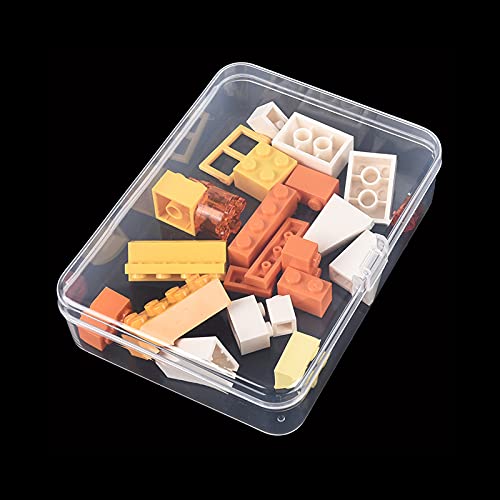8-Pack Rectangular Plastic Storage Containers Box with Hinged Lid for Beads and Crafts, 4.5 x 3.3 x 1.1 inch / 115 x 85 x 28 mm (Translucent) | The Storepaperoomates Retail Market - Fast Affordable Shopping