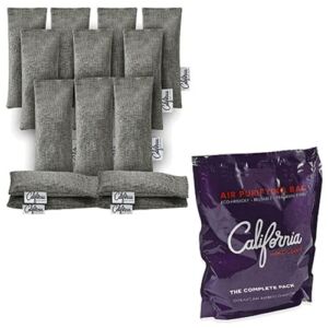 Shop4Omni California Home Goods Set of 14 – 100 Grams 100percent Bamboo Air Purifying Charcoal Bag – Gray