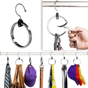 Multipurpose Closet Hanger Organizer ROLLY HANGER Great Space Saver Cut Clutter in The Closet Perfect for Belts, Baseball Hats, Ties, Scarves, Purses and Much More Versatile Hanger