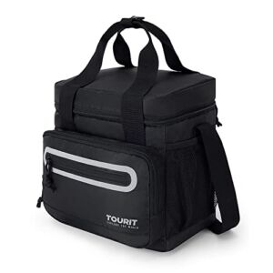 TOURIT Large Lunch Bag 14L Insulated Lunch Box Lunch Cooler for Men Work, School, Black