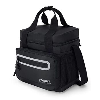 TOURIT Large Lunch Bag 14L Insulated Lunch Box Lunch Cooler for Men Work, School, Black | The Storepaperoomates Retail Market - Fast Affordable Shopping